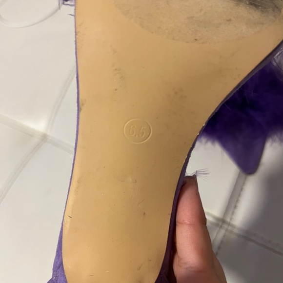 Purple feather heels - Picture 3 of 3